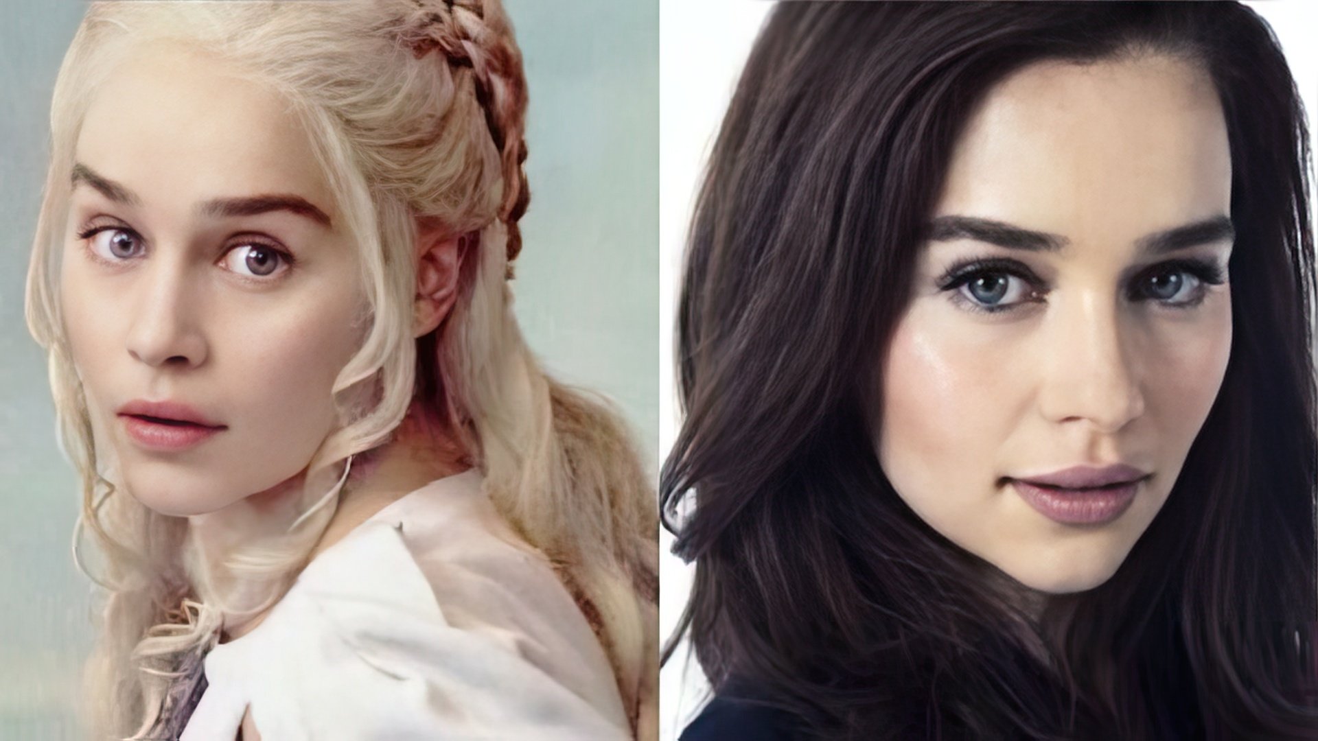 Emilia Clarke in movie and in real life