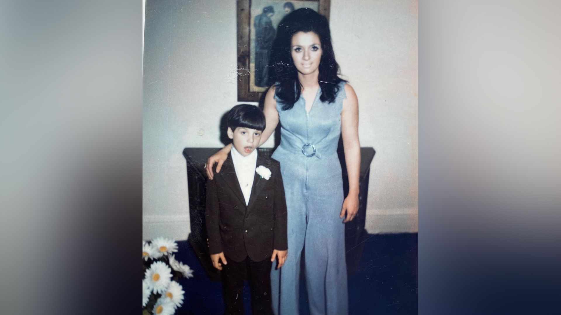 Frank Grillo as a child with his mother