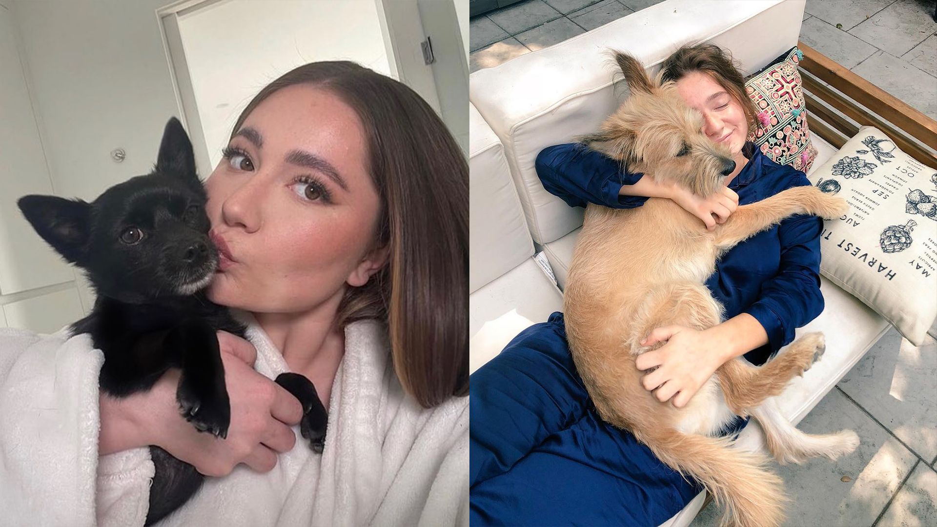 Emma Kenney with her pets