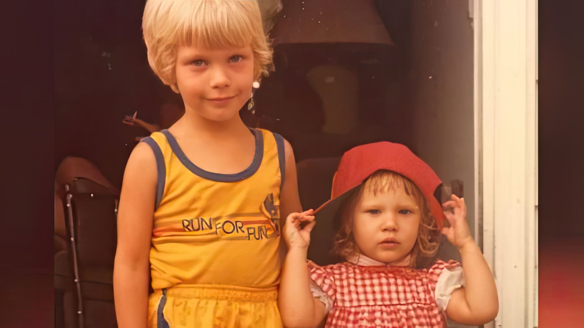 Katheryn Winnick in childhood (with her brother in the photo)