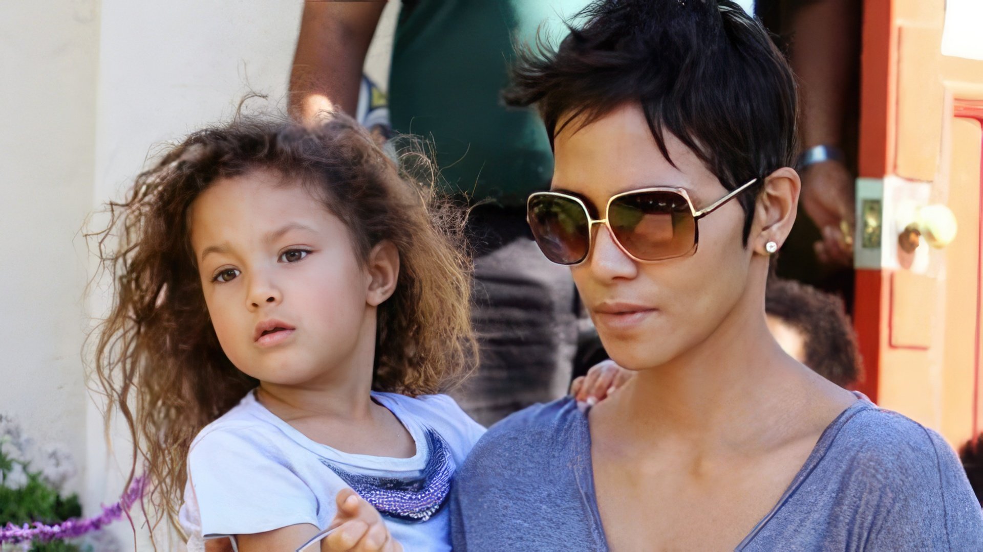 Halle Berry with her daughter