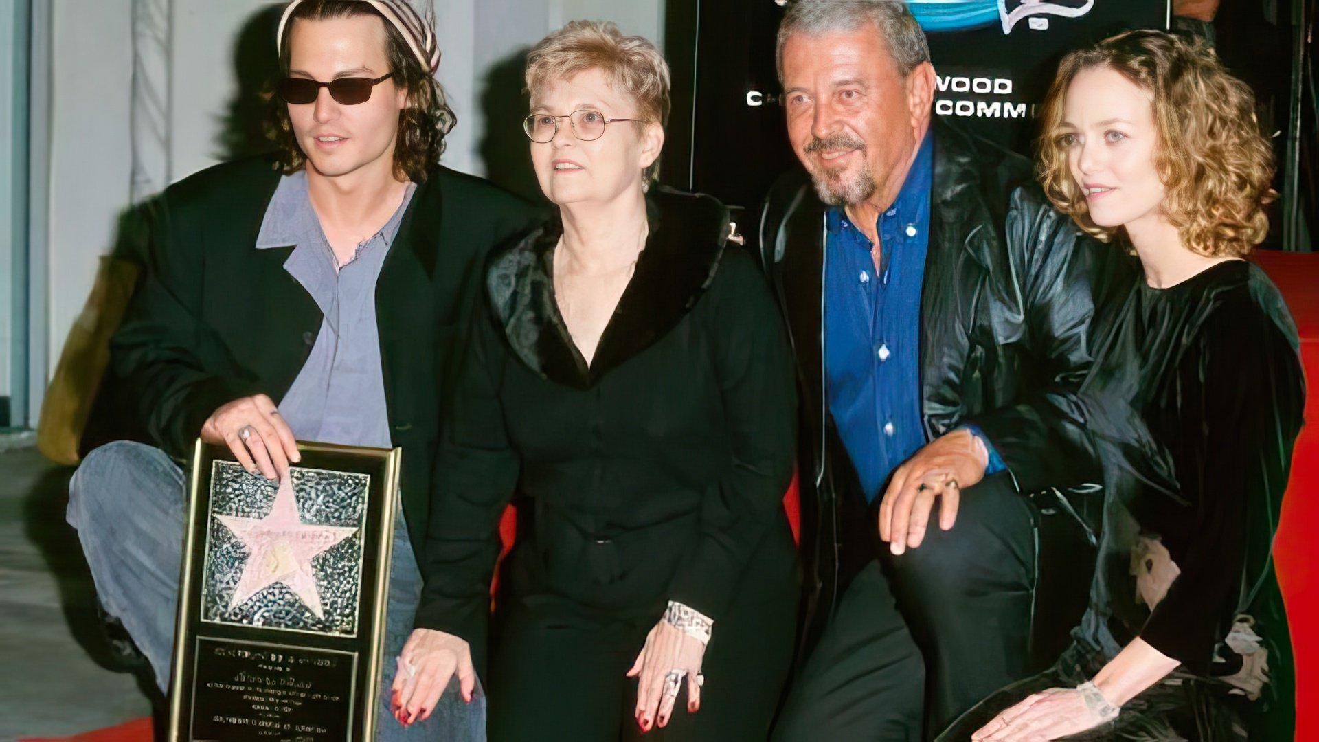 Johnny Depp with parents