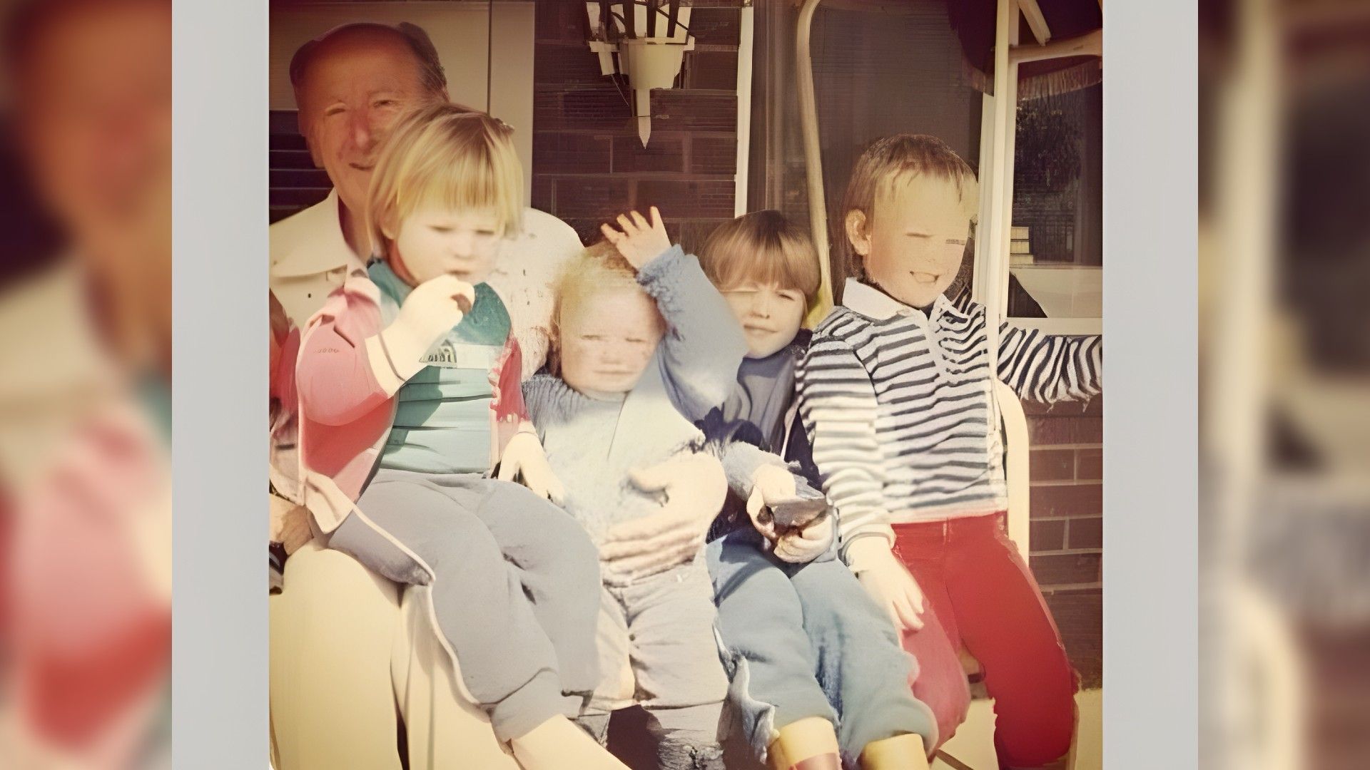 Liam Hemsworth with his brothers in childhood (Liam is in the red jacket)