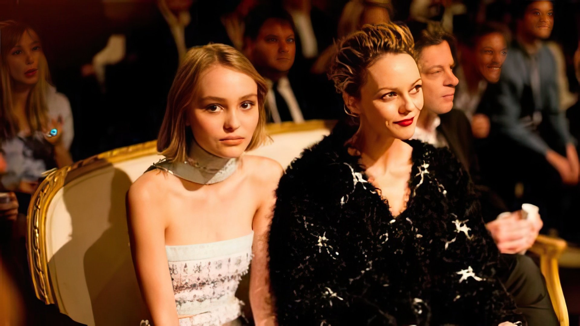 Lily-Rose Depp with her mother, Vanessa Paradis