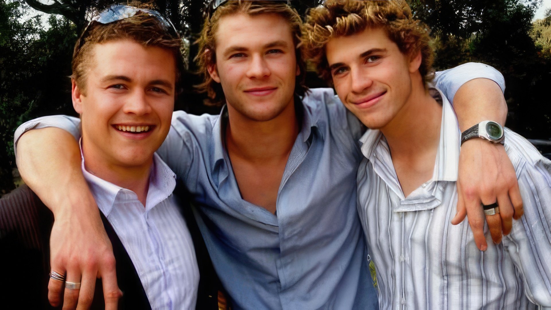 All of the Hemsworth brothers became actors (Chris is in the middle)