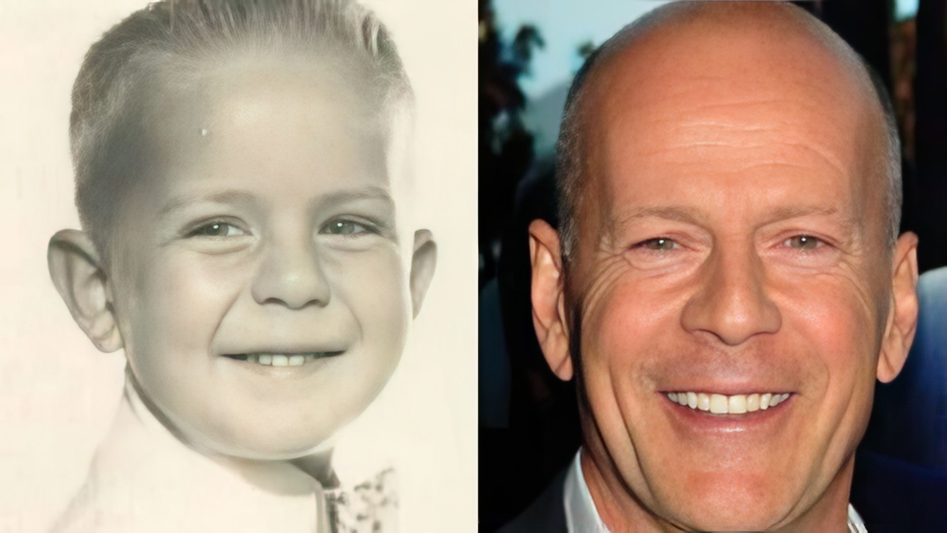 Bruce Willis in early and recent days