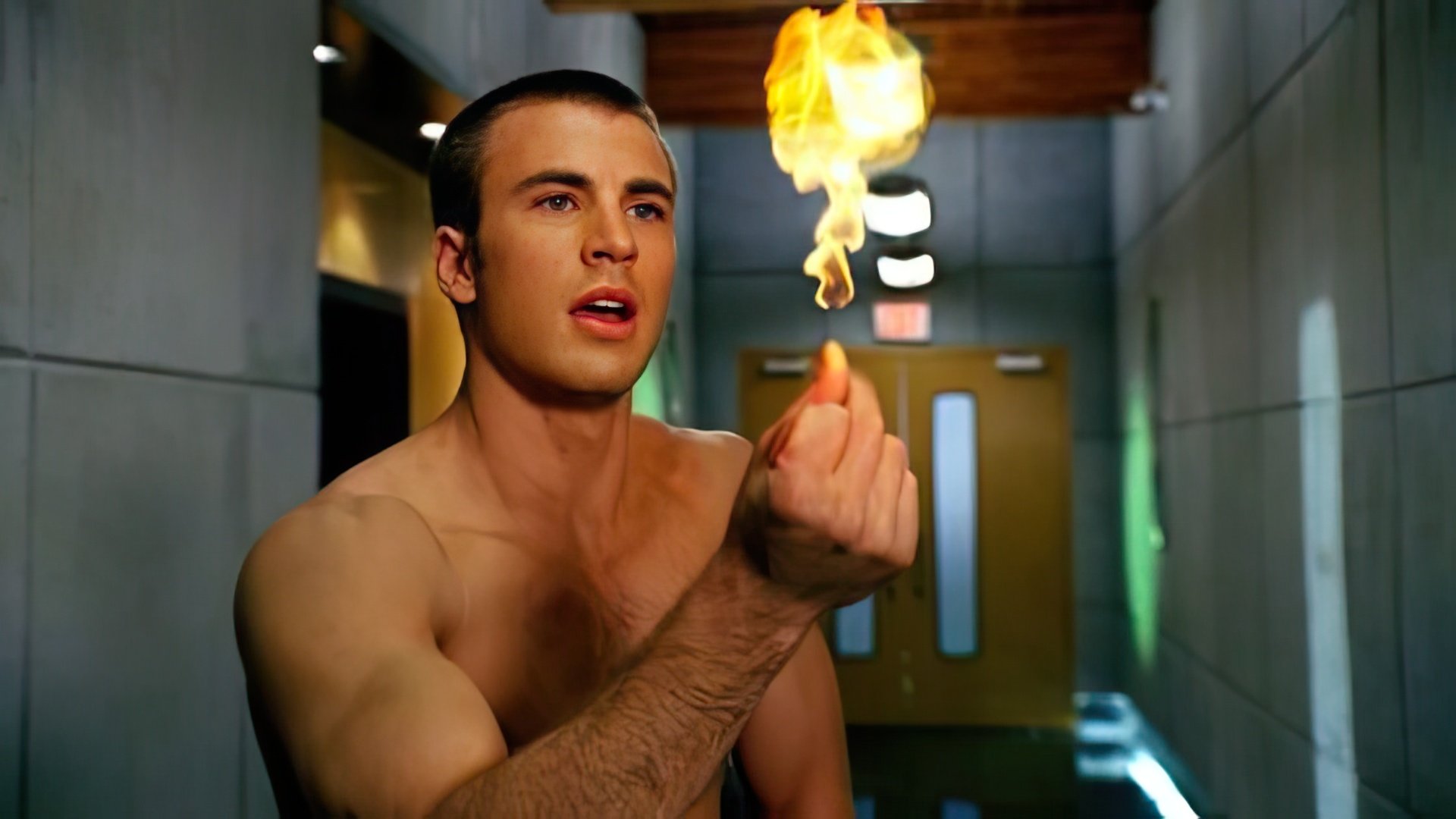 Young Chris Evans in the movie «Fantastic Four»