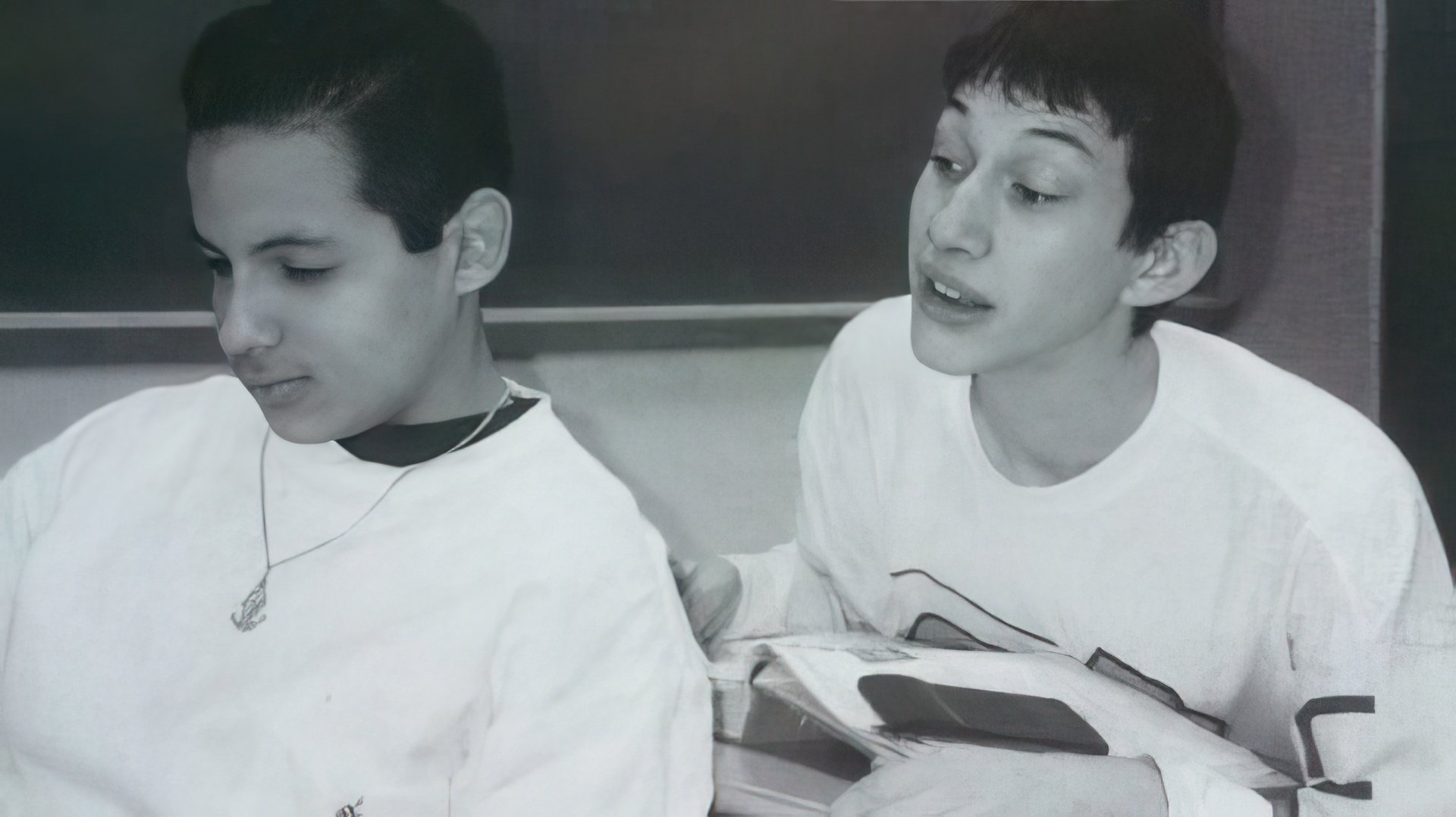 At school, Adam Driver (on the right) was an outcast