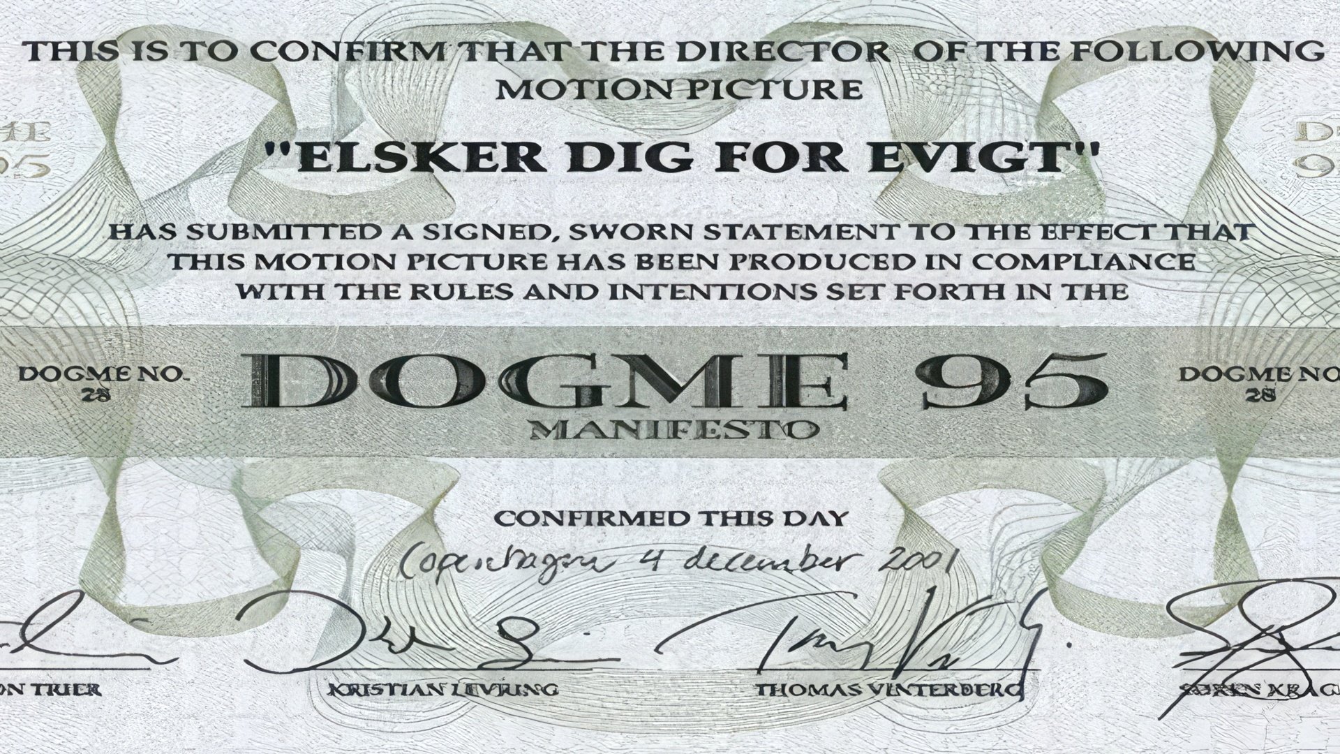 Lars von Trier and Thomas Vinterberg Released Dogme 95 Manifesto