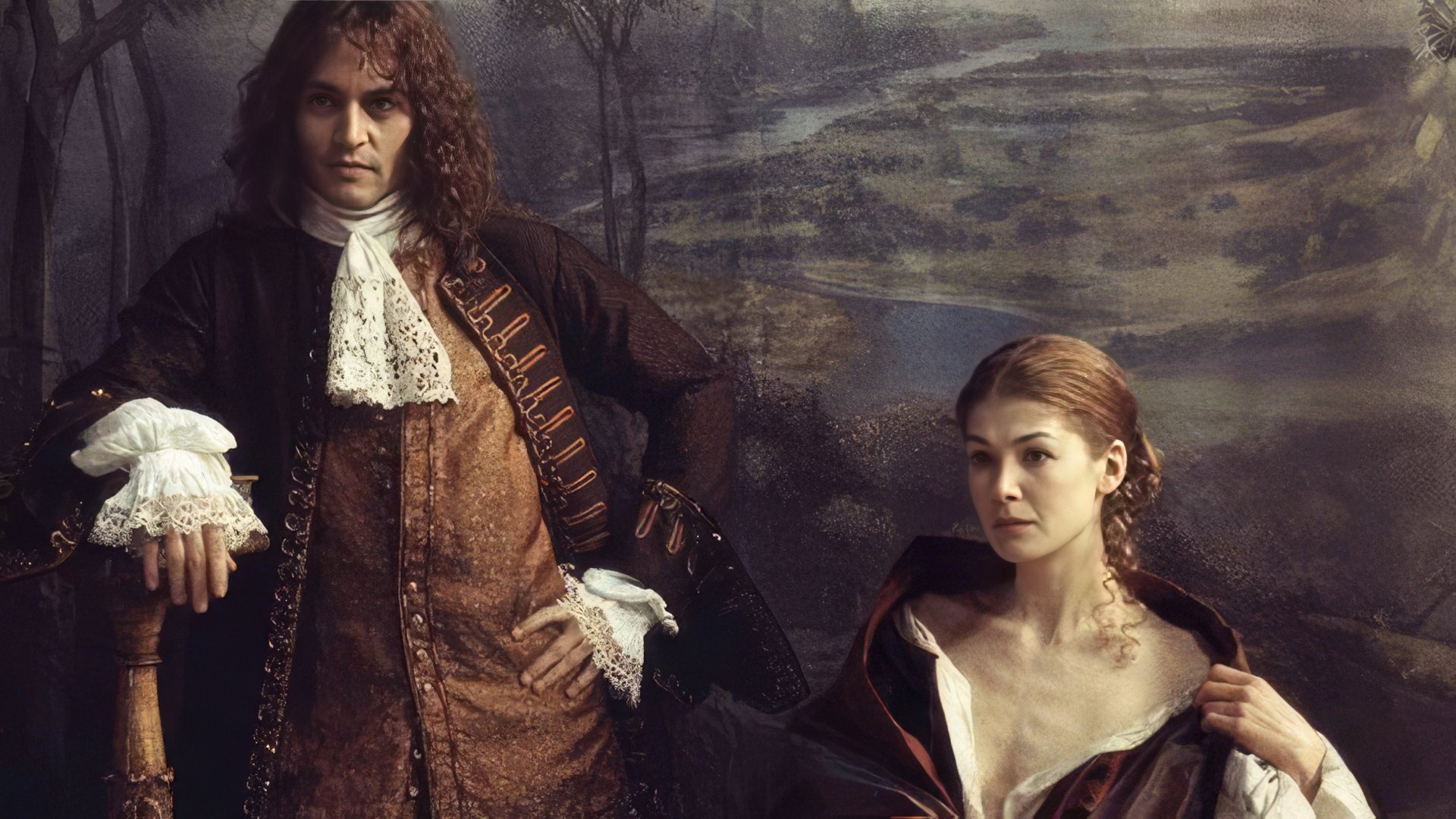 Rosamund Pike and Johnny Depp in The Libertine