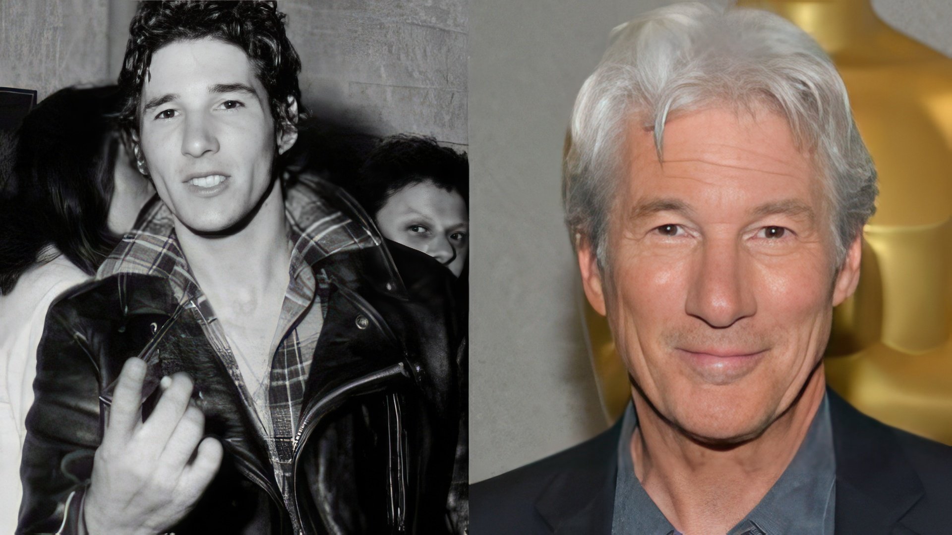 Richard Gere at a young age and now