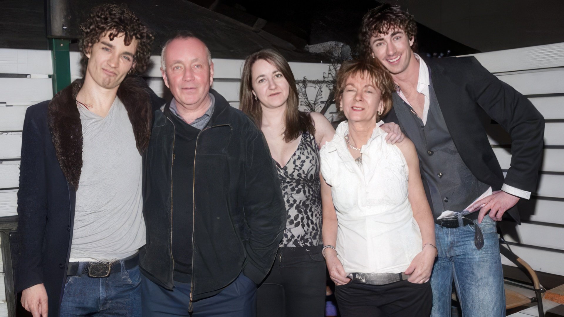 Robert Sheehan with His Family