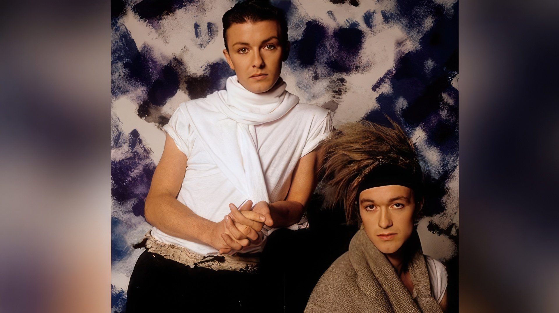 New wave pop duo Seona Dancing: Ricky Gervais and Bill Macrae