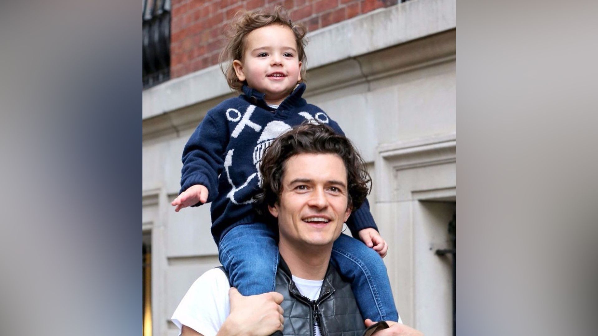 Orlando Bloom and his son Flynn