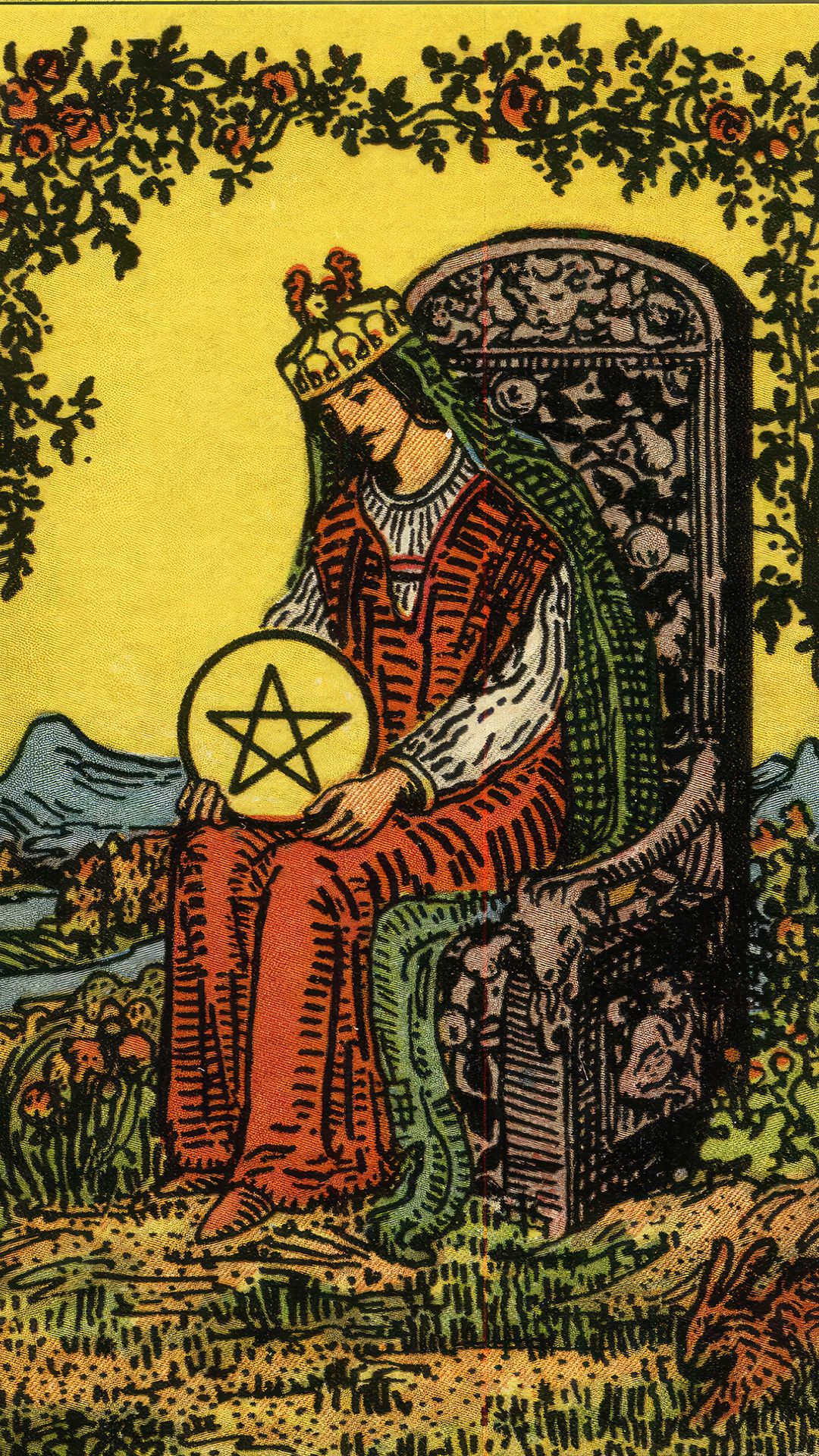 Meaning of the Tarot Card Queen of Pentacles