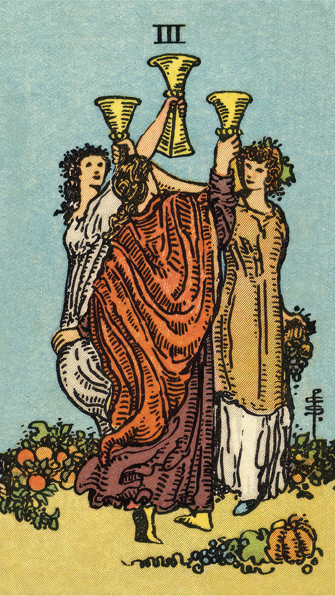 Meaning of the Tarot Card Three of Cups