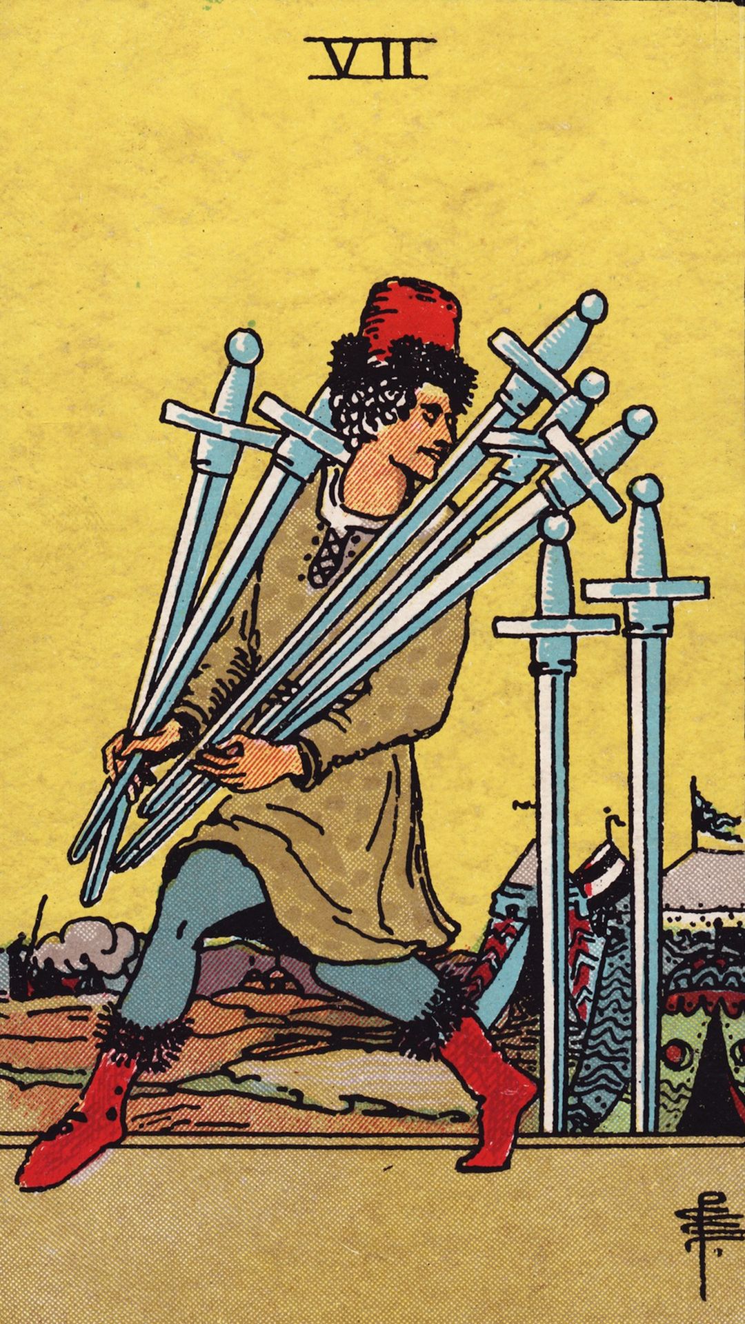 Meaning of the Tarot Card Seven of Swords