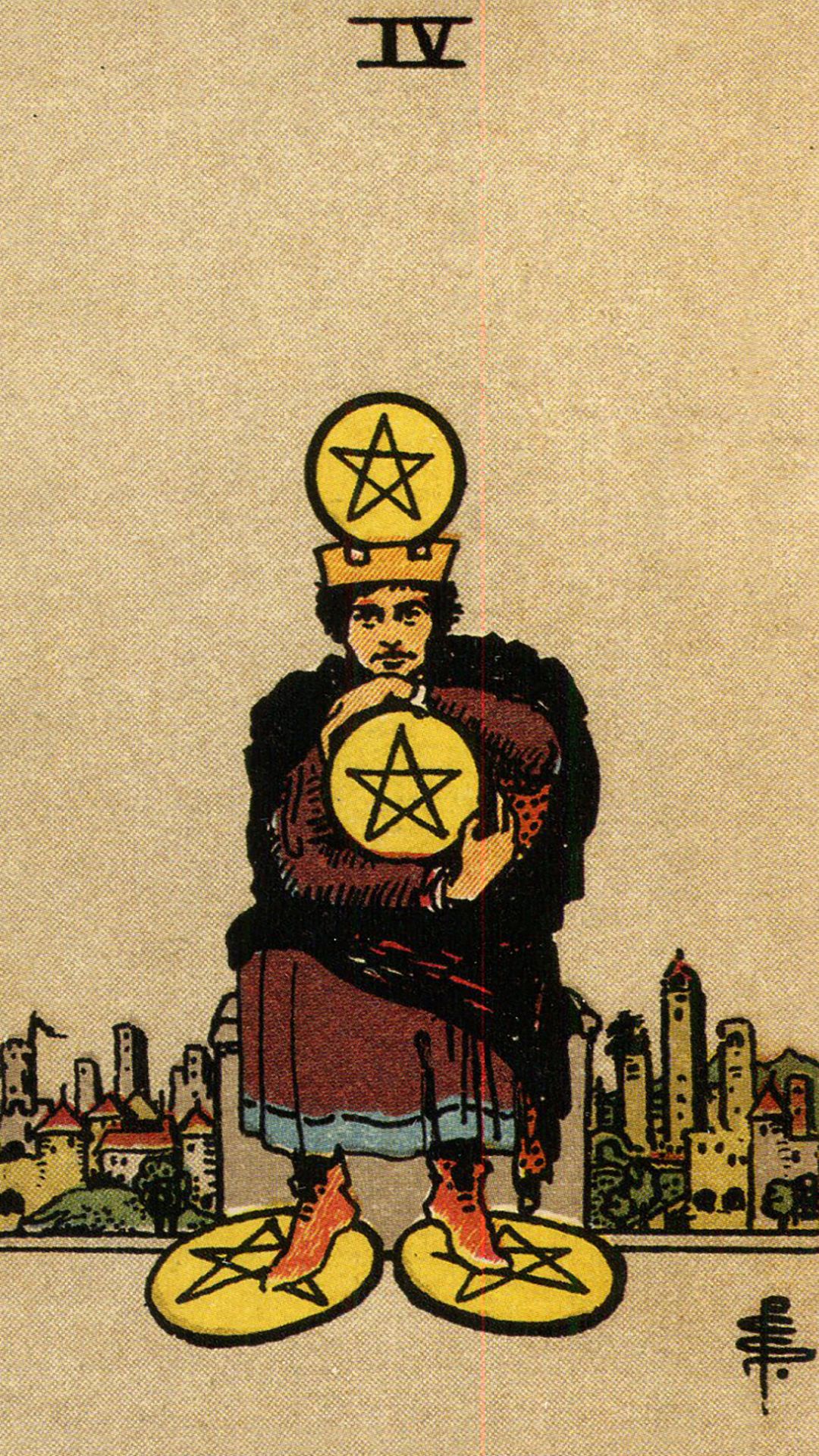 Meaning of the Tarot Card Four of Pentacles