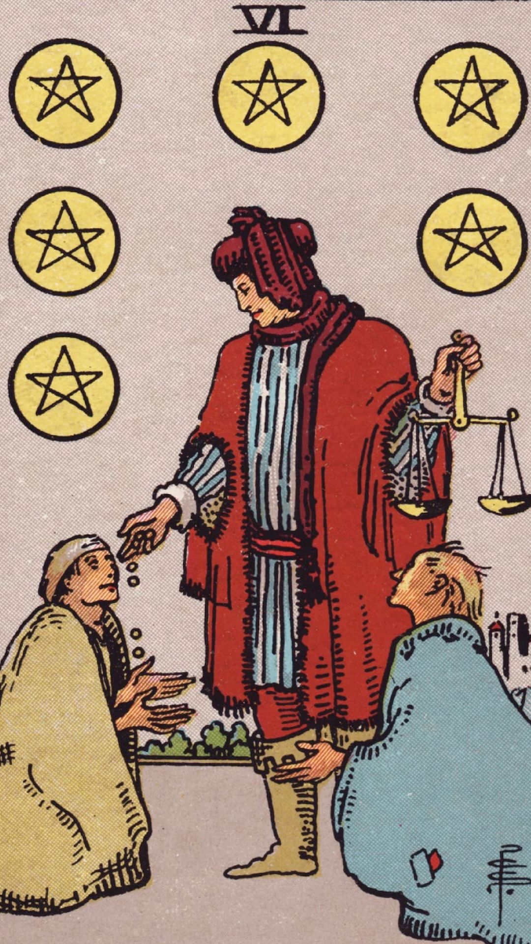 Meaning of the Tarot Card Six of Pentacles