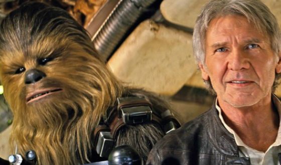 Harrison Ford in the Star Wars: The Force Awakens