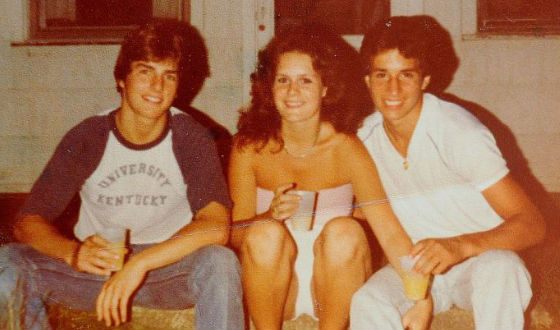 Young Tom Cruise with his first girlfriend