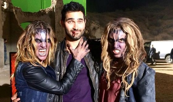 On the set of the Teen Wolf