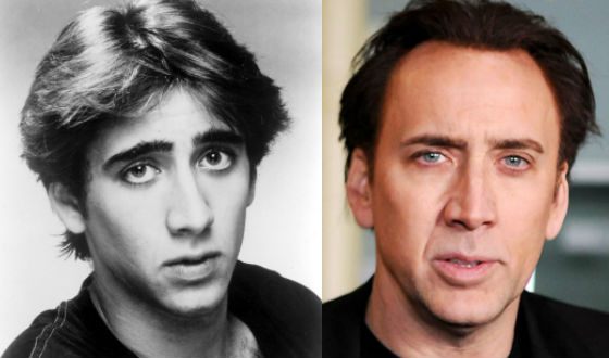 Nicholas Cage in his youth and now