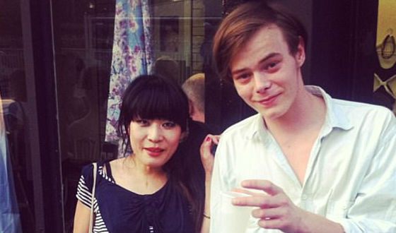 Charlie Heaton with his ex-girlfriend Akiko Matsuura