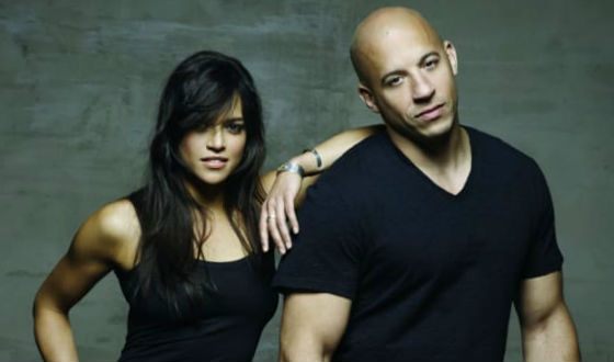 The love affair between Vin Diesel and Michelle Rodriguez began on the setting stage