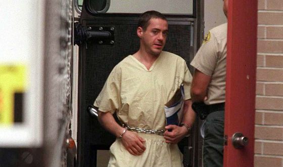 June 1996: Robert Downey is convicted for possession of drugs and weapons