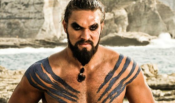 Jason Momoa at the beginning of the Game of Thrones