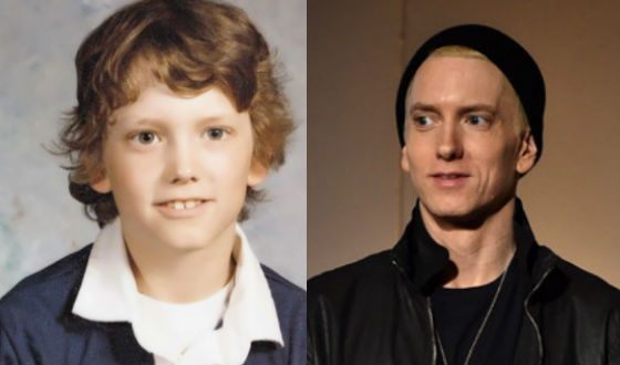 Eminem as a child and now
