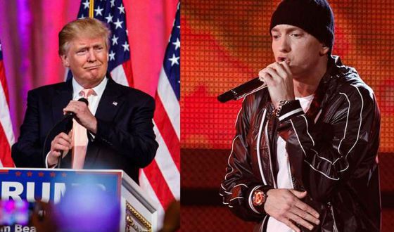 In 2017 Eminem severely criticized Trump