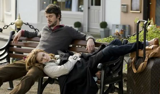 Amy Adams and Matthew Goode on the set of the movie «Leap Year»