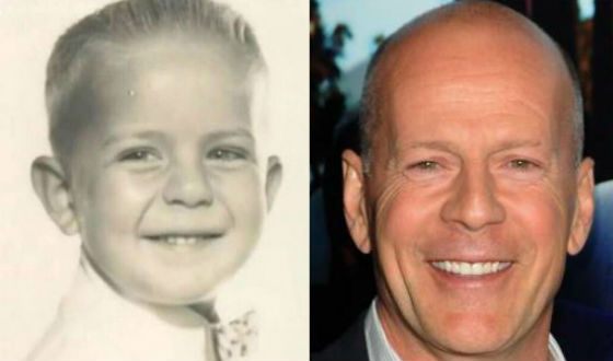 Bruce Willis in early and recent days