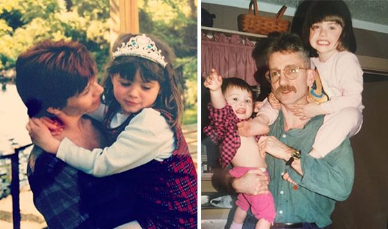 Natalia Dyer's photos as a child, with her parents