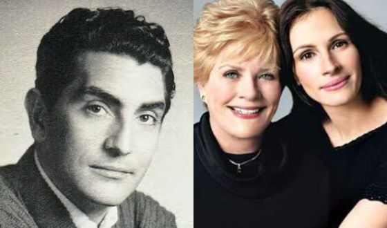 Photo on the left: Julia Roberts’s father. The photo on the right: Julia Roberts with her mother