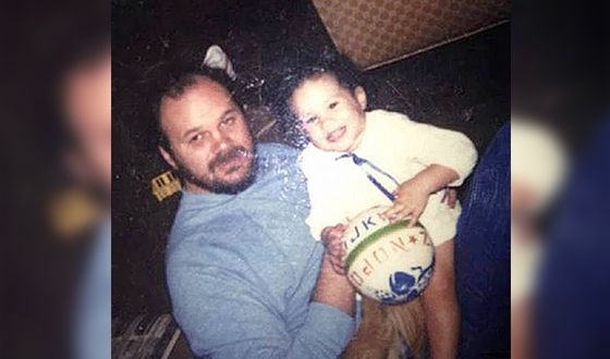 Meghan Markle as a child with her father