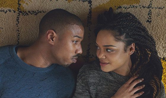 Michael B. Jordan and Tessa Thompson in the movie Creed Michael B. Jordan and Tessa Thompson in the movie Creed
