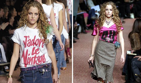 15-year-old Riley Keough on the catwalk since 15 of age