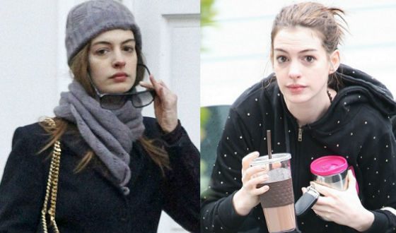 Anne Hathaway without makeup