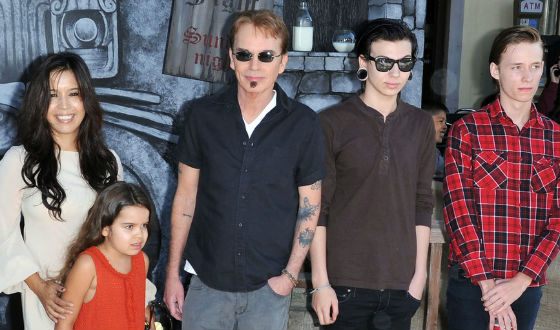 Billy Bob Thornton, His Older Sons and his Wife with their Daughter