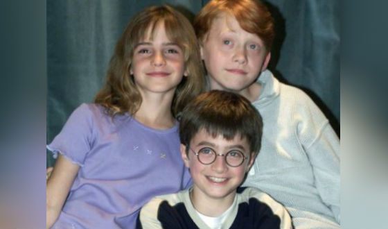 The trio of young wizards - Harry, Ron, and Hermione