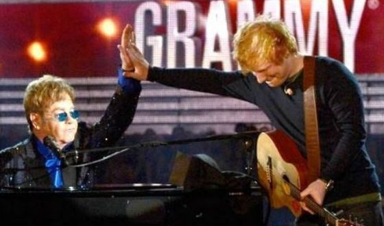 On the photo: Ed Sheeran and Elton John at the Grammy Awards