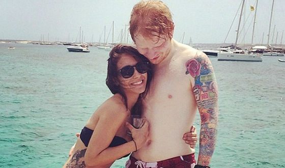 Ed Sheeran and Athina Andrelos on vacation