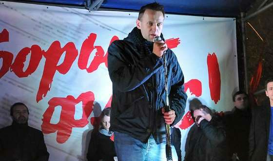 Alexei Navalny at the meeting on Chistoprudny Boulevard