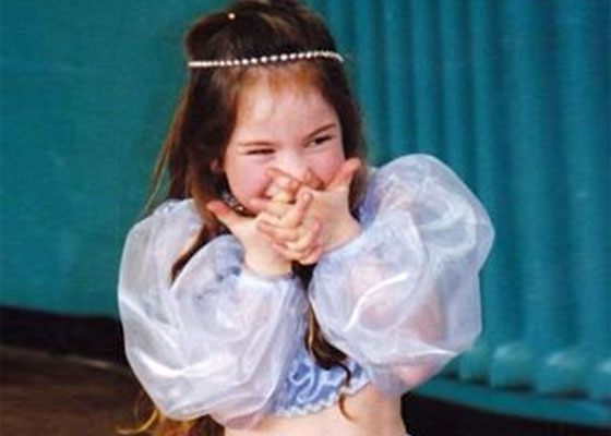 Lily James in childhood