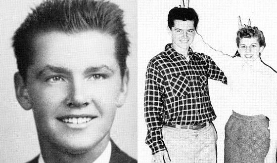 Young Jack Nicholson (pictures are taken from a school yearbook)