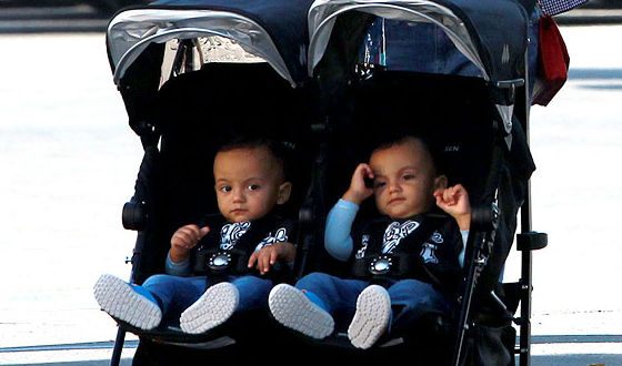 The children of Zoe Saldana: twins Bowie and Cy