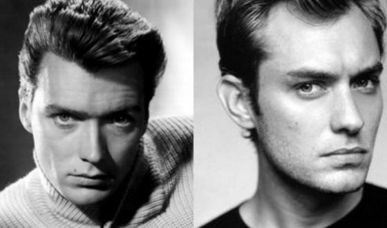 Jude Law looks like the young Clint Eastwood (on the left)